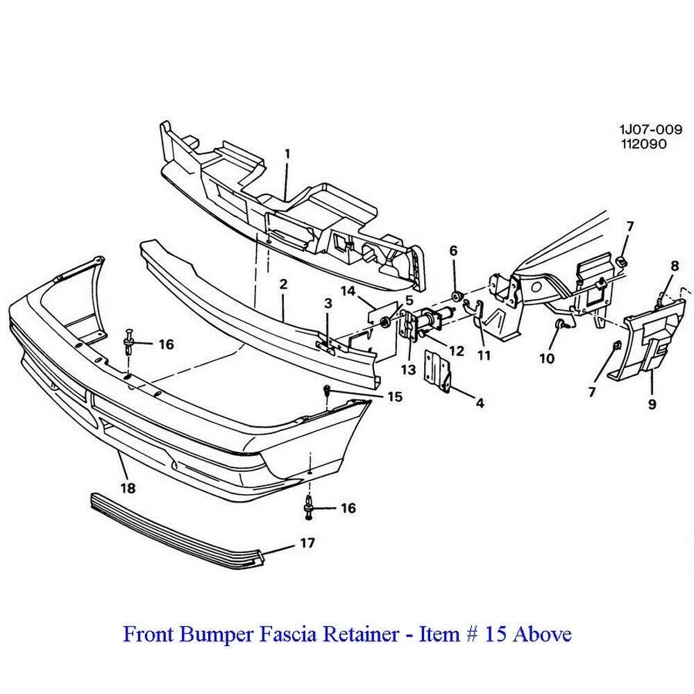 Front or Rear Bumper Fascia Retainers - 2 pcs