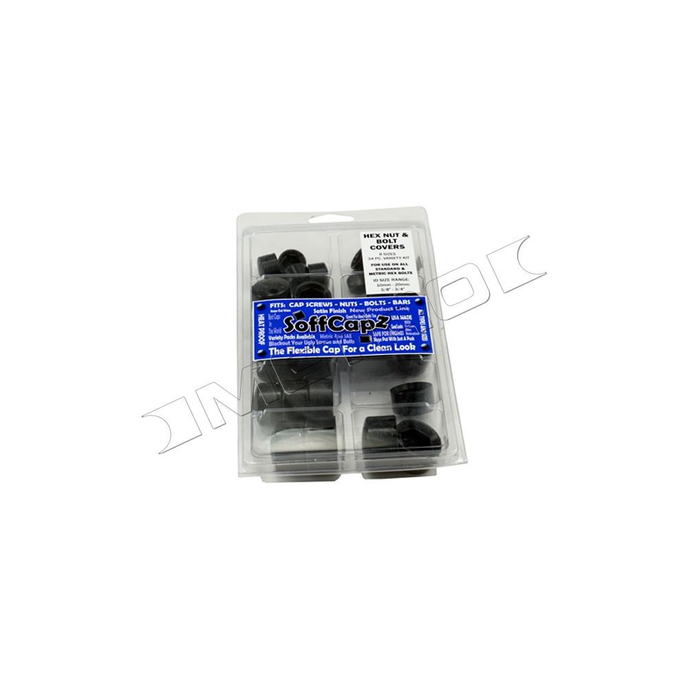 SoffCapz Hex Nut & Bolt Covers - 34 pcs Variety